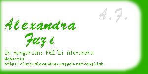 alexandra fuzi business card